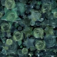 Floral seamless pattern glass effect