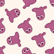 monster cartoon seamless pattern background N26