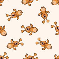 monster cartoon seamless pattern background N28
