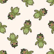 monster cartoon seamless pattern background N29