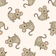 animal mouse cartoon seamless pattern background N2