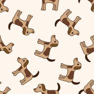 animal dog cartoon seamless pattern background N2