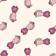 kitchenware juicer cartoon seamless pattern background N2