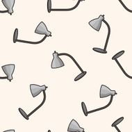 Home appliances theme lamp cartoon seamless pattern background N5