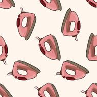 iron cartoon seamless pattern background