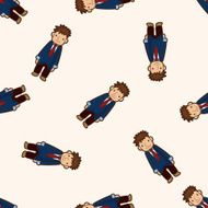 father cartoon seamless pattern background N5