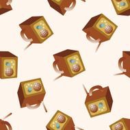 radio cartoon seamless pattern background N20