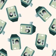 radio cartoon seamless pattern background N24