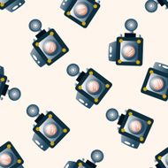 camera cartoon seamless pattern background N20