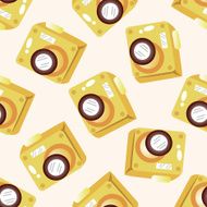 camera cartoon seamless pattern background N21
