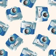 camera cartoon seamless pattern background N22