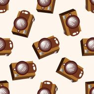 camera cartoon seamless pattern background N23
