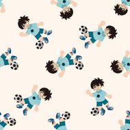 Ball sports cartoon seamless pattern background N8