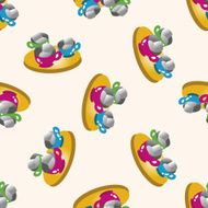 Amusement park facilities cartoon seamless pattern background N70