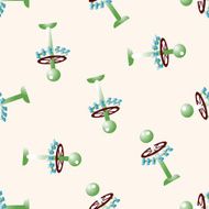 Amusement park facilities cartoon seamless pattern background N71