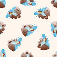 Amusement park facilities cartoon seamless pattern background N76