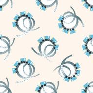 Amusement park facilities cartoon seamless pattern background N77