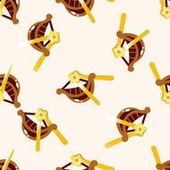 Amusement park facilities cartoon seamless pattern background N78