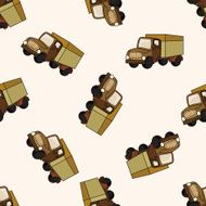 truck cartoon seamless pattern background N25