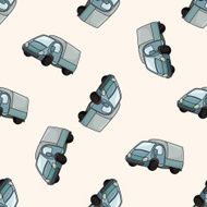 truck cartoon seamless pattern background N26