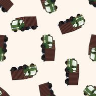 truck cartoon seamless pattern background N27