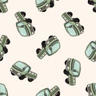 truck cartoon seamless pattern background N29