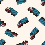truck cartoon seamless pattern background N30