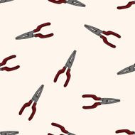 Fishing tools cartoon seamless pattern background