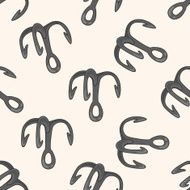 Fishing bait cartoon seamless pattern background N3