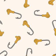 Fishing bait cartoon seamless pattern background N4
