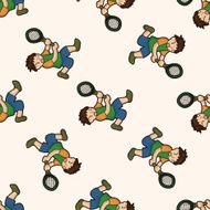 tennis player cartoon seamless pattern background N2