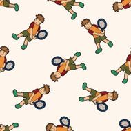 tennis player cartoon seamless pattern background N4