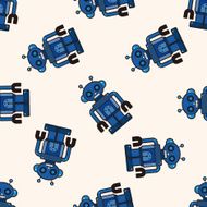 robot cartoon seamless pattern background N40