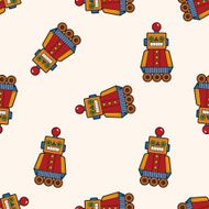 robot cartoon seamless pattern background N41