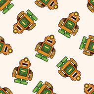 robot cartoon seamless pattern background N42