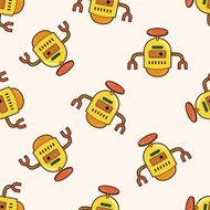 robot cartoon seamless pattern background N44
