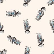 Medieval character cartoon seamless pattern background N10