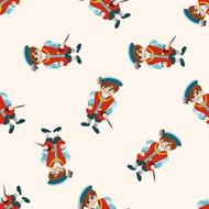 Medieval character cartoon seamless pattern background N14