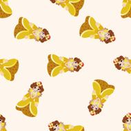 Medieval character cartoon seamless pattern background N15