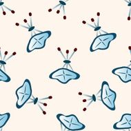 climbing equipment cartoon seamless pattern background