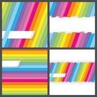 Set of colorful striped seamless backgrounds