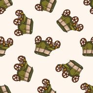 transportation car cartoon seamless pattern background N15
