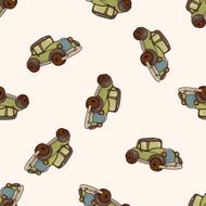 transportation car cartoon seamless pattern background N20