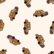 transportation car cartoon seamless pattern background N23