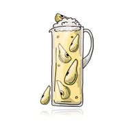 Pear cocktail in jug sketch for your design