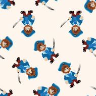 pirate cartoon seamless pattern background N35
