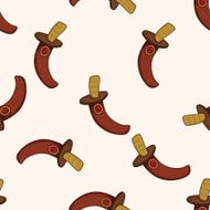 Dagger cartoon seamless pattern background