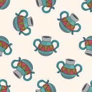 fairytale Aladdin story cartoon seamless pattern background N6