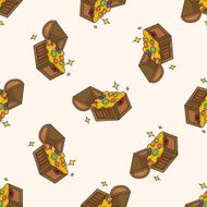 gold cartoon seamless pattern background N2