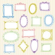 Set of hand drawn frames Hand design elements N2
